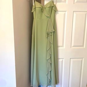 Azazie wedding guest bridesmaid dress - dusty sage